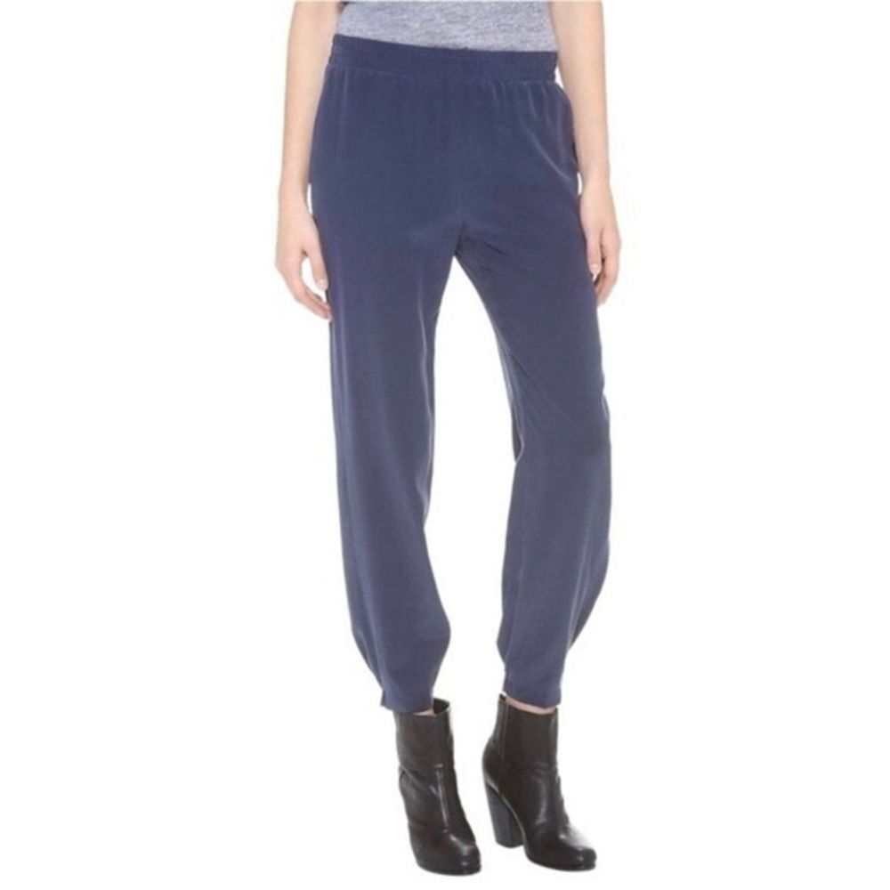 Brochu Walker “Pull on Pant” 100% Washable Silk Navy Size M